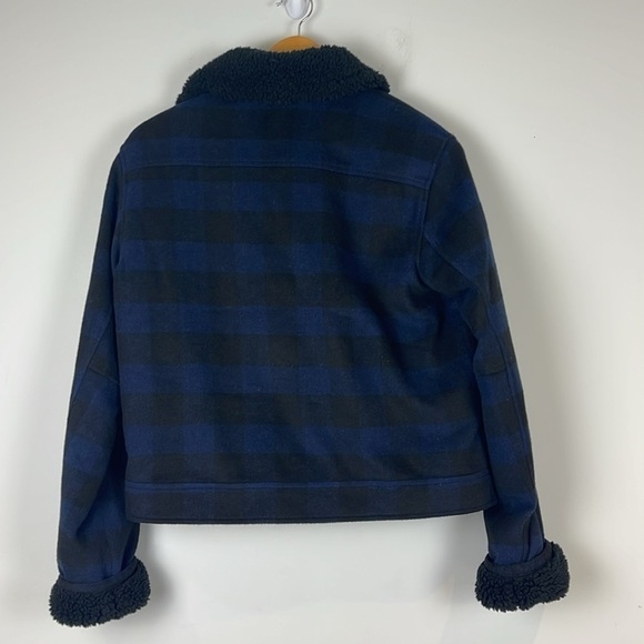 Treasure & Bond Women’s Blue/Black Plaid Jacket Size Small - Picture 5 of 9